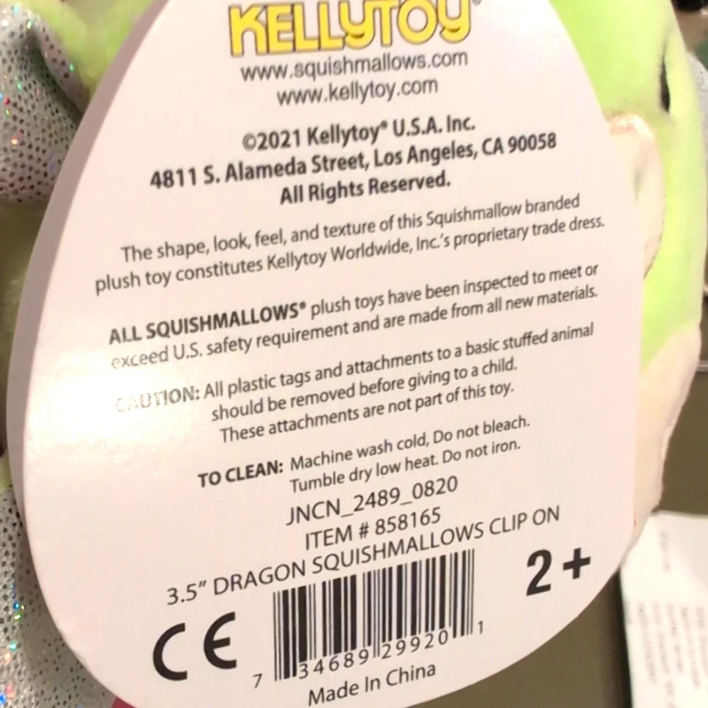 🆕 NWT - Squishmallows Desmund the Dragon Clip-On | Kellytoy Plush Keychain - Picture 6 of 8